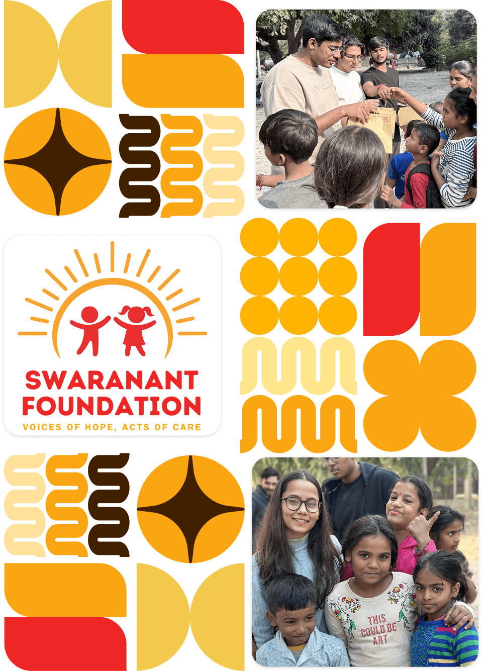 Donate visual asset with branding and impact stories